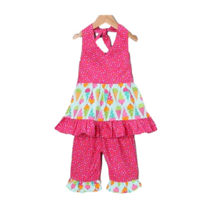 🍦Molly &Abbott(5&7)  ice cream Halter Top & Pants…